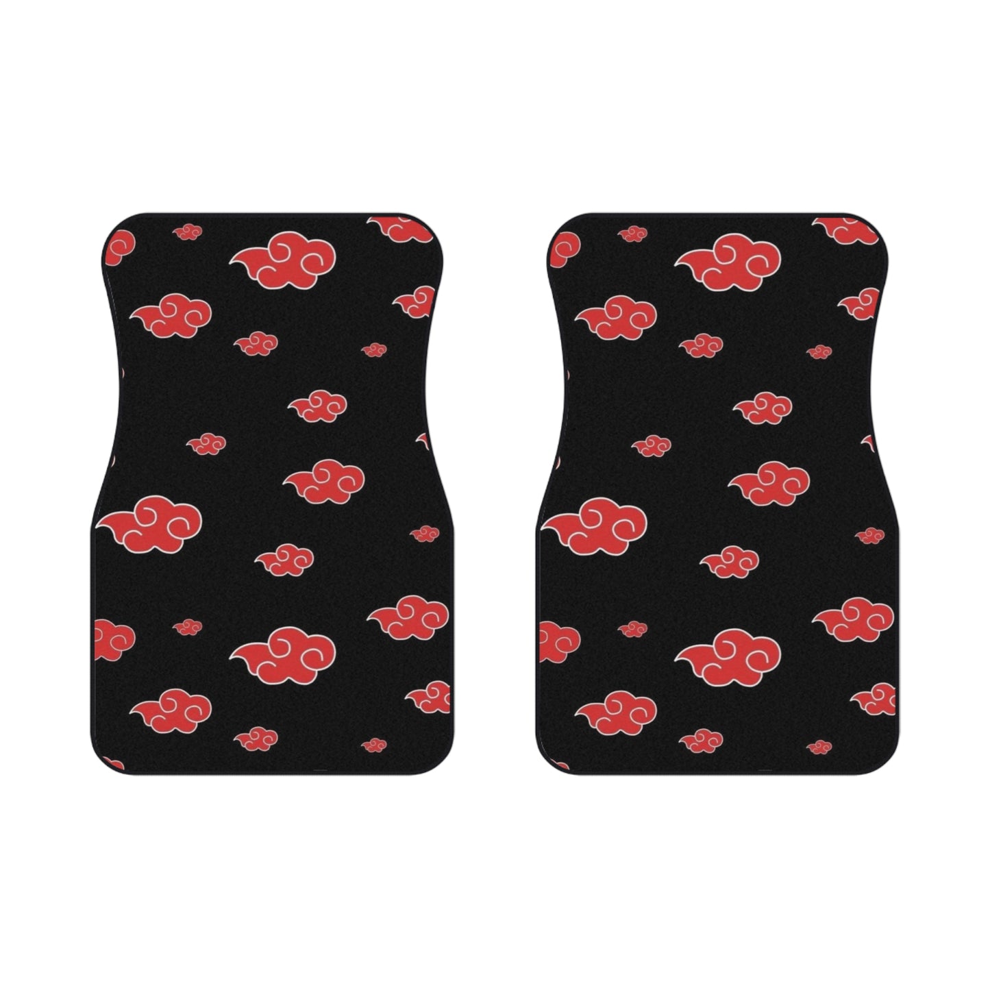 Akatsuki Cloud JDM Car Mats (Set of 2), 90's Anime Universal Floor Mats, Japanese Art Car Mats, Drift Car Mats