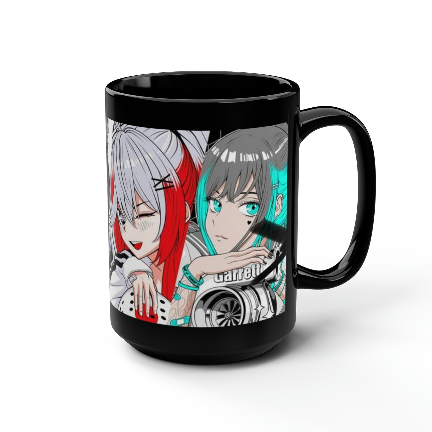 Anime Drift Girl Coffee Mug, Japanese Anime Mug, Drifter Girl Mug