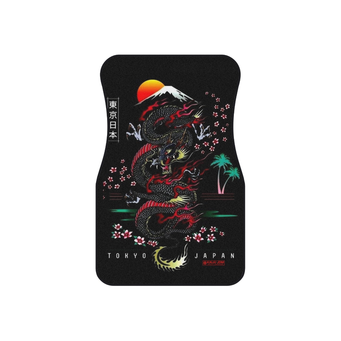 Tokyo Dragon JDM Car Mats (Set of 2), 90's Dragon Universal Floor Mats