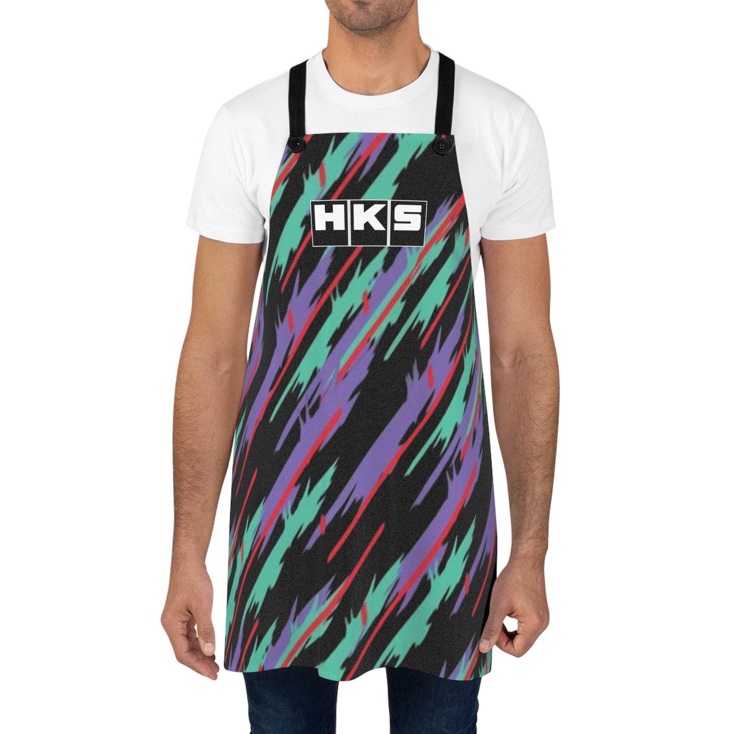 Retro HKS Oil Slick Apron, JDM Cooking Apron, JDM HKS Workshop Apron
