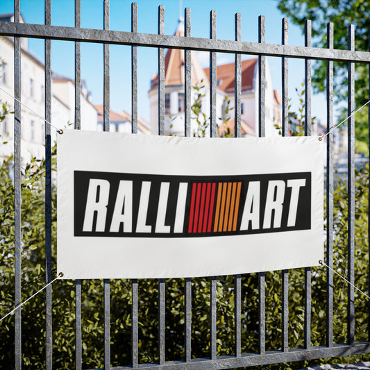 Vintage Ralliart Racetrack Banner, JDM Garage Banner, Mitsubishi Vinyl Banner, Ralliart Banner, Man Cave Decoration, Lancer Ralliart Flag