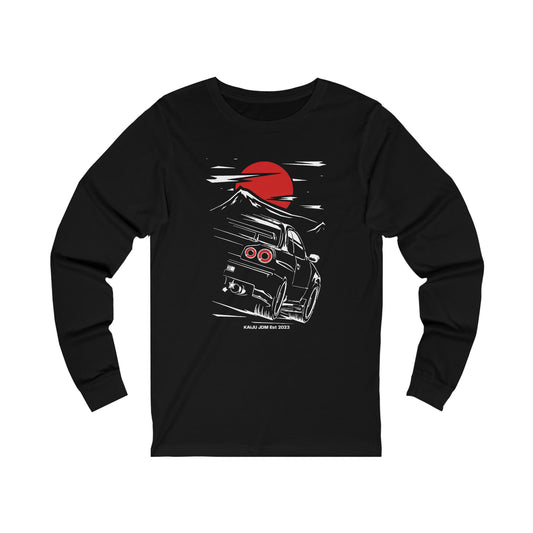 R34 Silhouette Nissan Skyline GTR Long Sleeve Shirt, JDM Nissan Skyline R34 Shirt