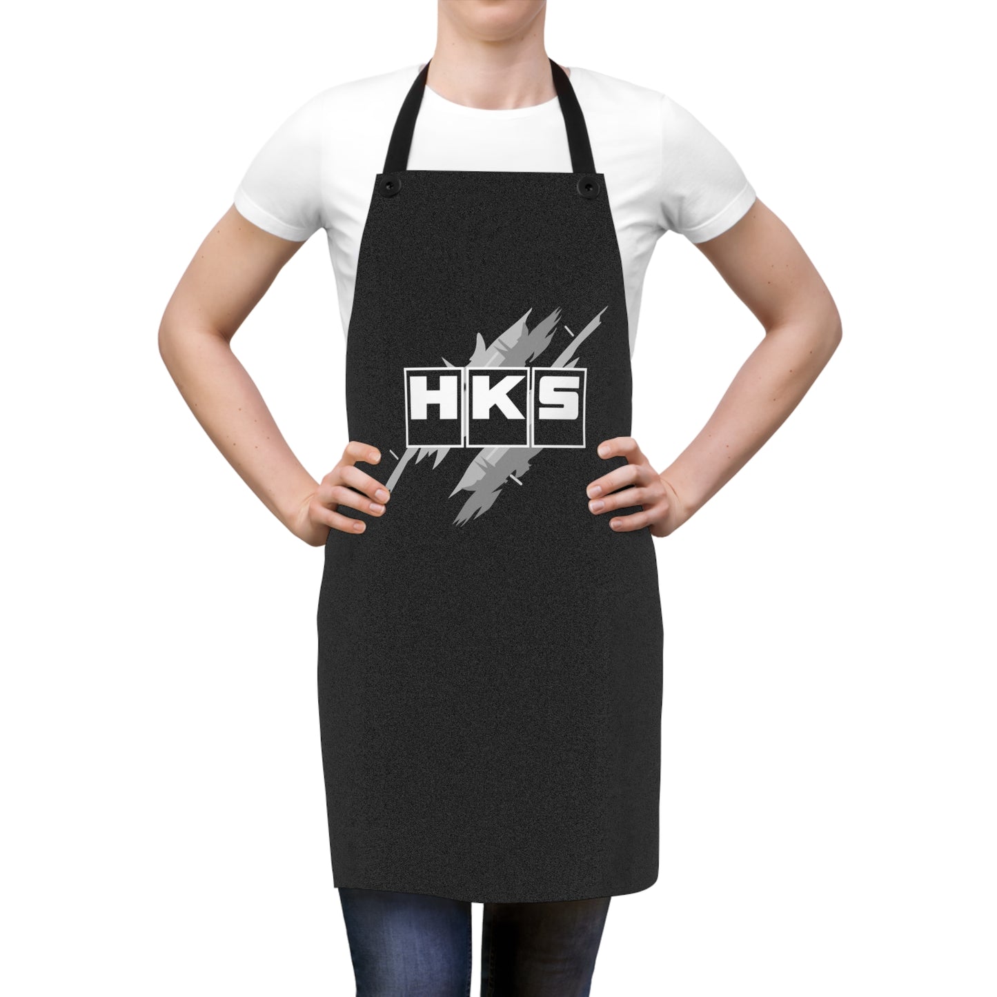 HKS Black N White Apron, JDM Cooking Apron, JDM HKS Workshop Apron