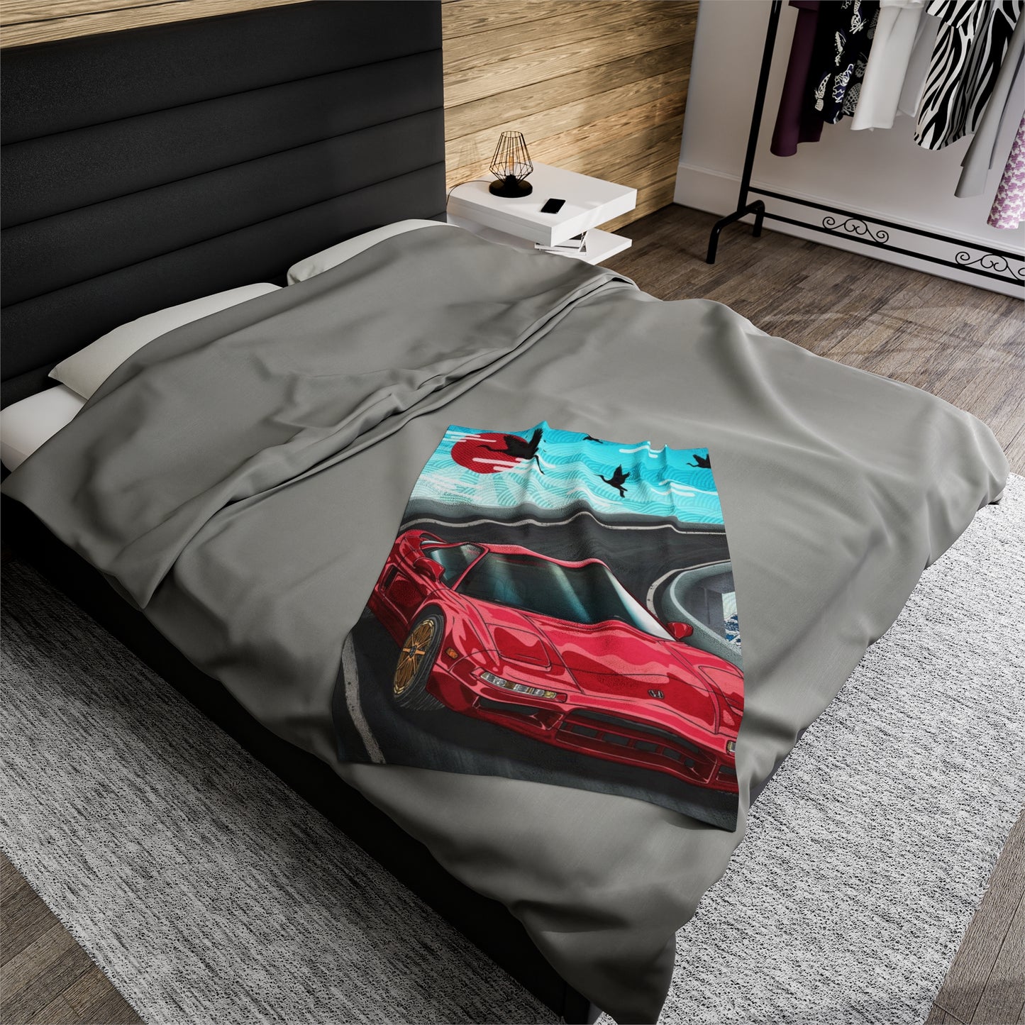 Acura NSX Velveteen Plush Blanket, Honda NSX Throw Over Blanket