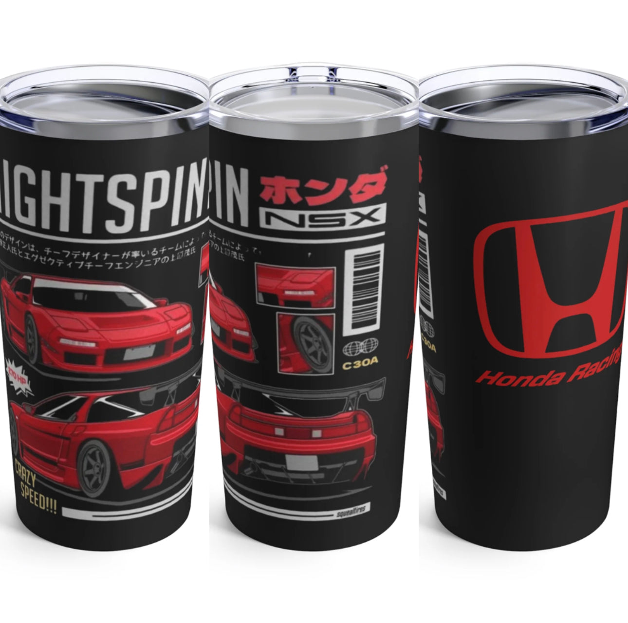 90's Honda NSX Tribute Tumbler, Retro JDM NSX Tumbler