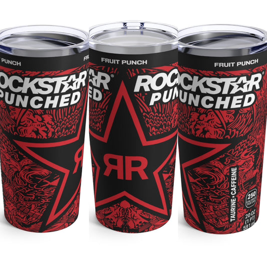 Tribute Rockstar Energy Drink Tumbler, Car Guy 20oz Tumbler, Rockstar Tumbler