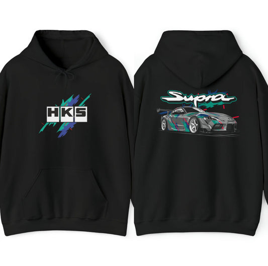 Novelty HKS Supra Premium Hoodie, JDM A90 Toyota Hoodie, Toyota Supra Hoodie