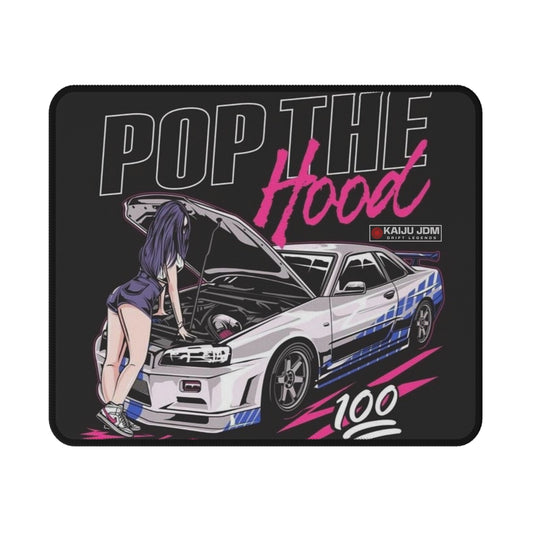 Tribute to Paul Walker Pop The Hood Mouse Pad, Nissan R34 Skyline Mouse Pad